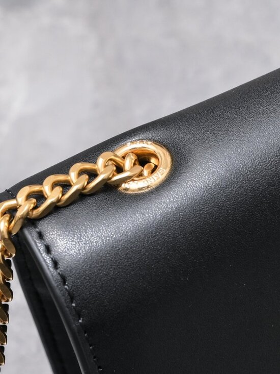 Saint Laurent Black Leather Crossbody with Gold YSL Tassel - Picture 4 of 7